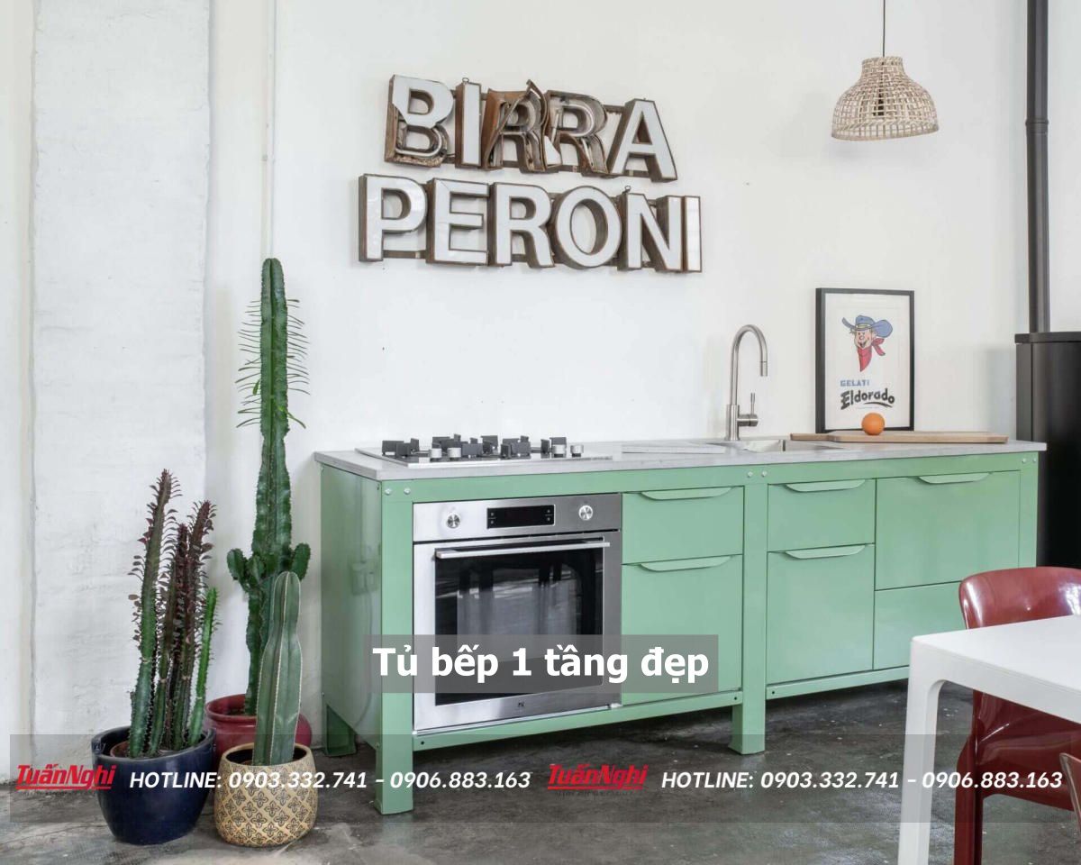 20+ Mẫu tủ bếp 1 tầng đẹp phong cách hiện đại 2023 33 tủ bếp 1 tầng đẹp