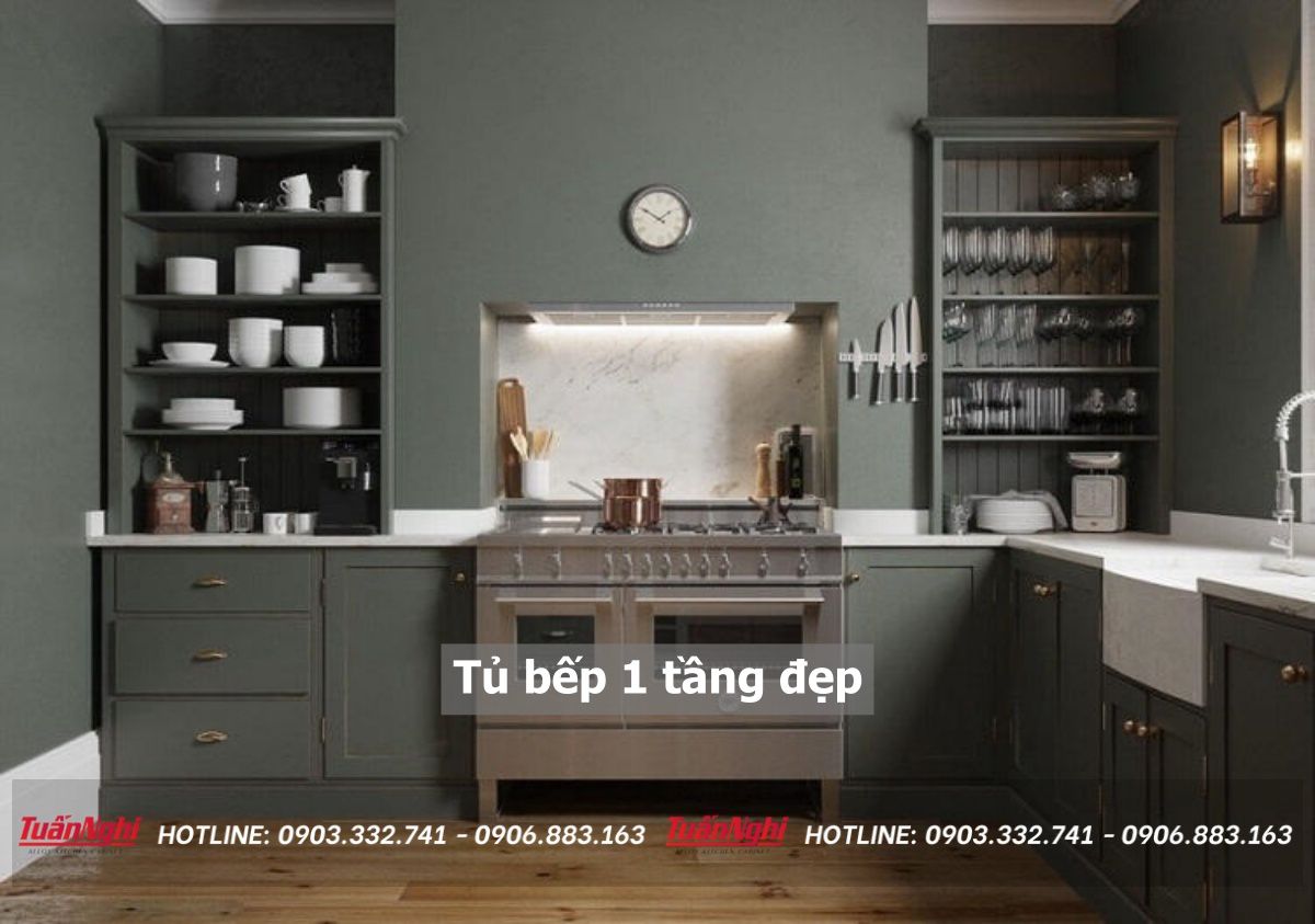 20+ Mẫu tủ bếp 1 tầng đẹp phong cách hiện đại 2023 34 tủ bếp 1 tầng đẹp