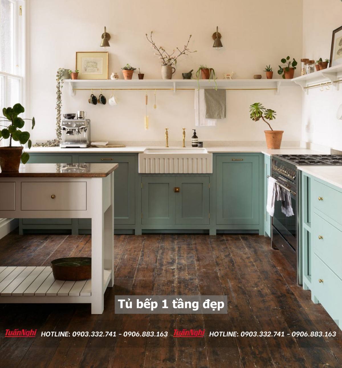 20+ Mẫu tủ bếp 1 tầng đẹp phong cách hiện đại 2023 23 tủ bếp 1 tầng đẹp