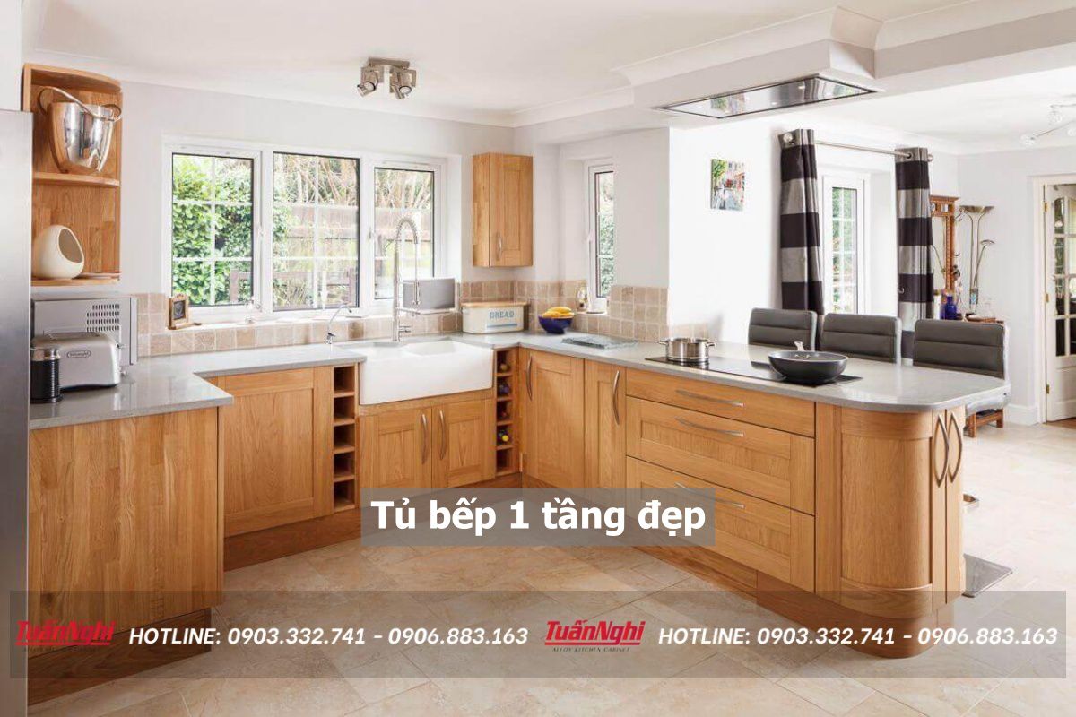 20+ Mẫu tủ bếp 1 tầng đẹp phong cách hiện đại 2023 24 tủ bếp 1 tầng đẹp