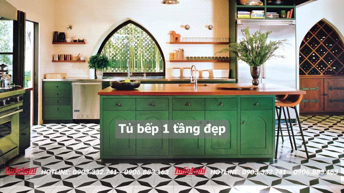 20+ Mẫu tủ bếp 1 tầng đẹp phong cách hiện đại 2023 27 tủ bếp 1 tầng đẹp