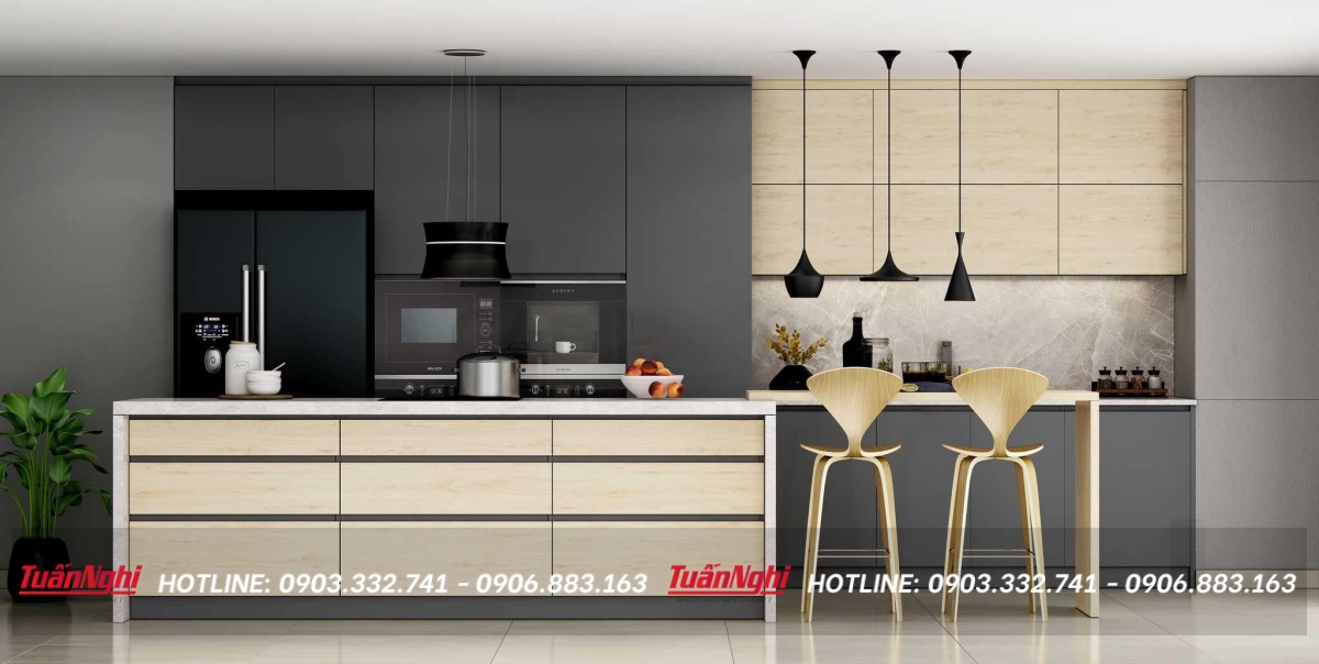 giá tủ bếp âm tường