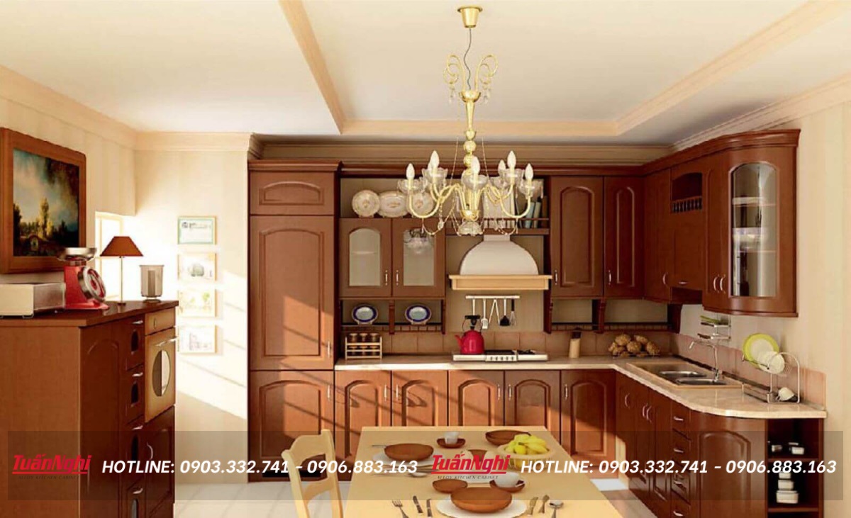 Mẫu tủ bếp âm tường