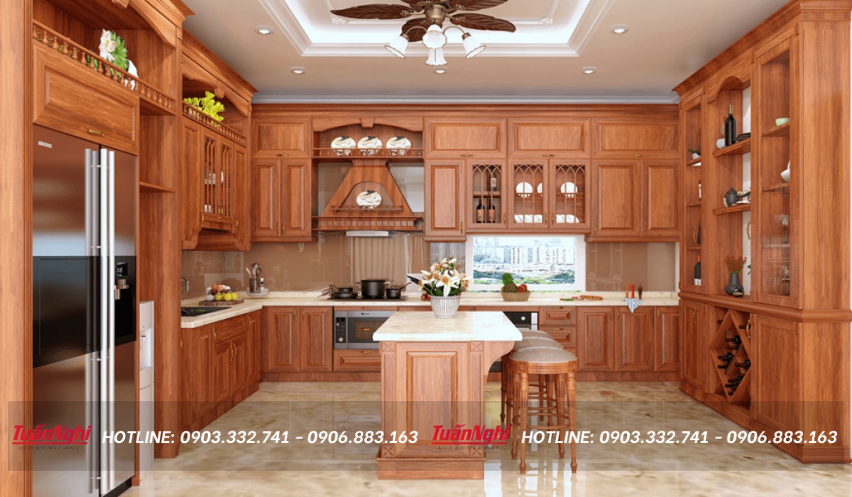 Mẫu tủ bếp âm tường