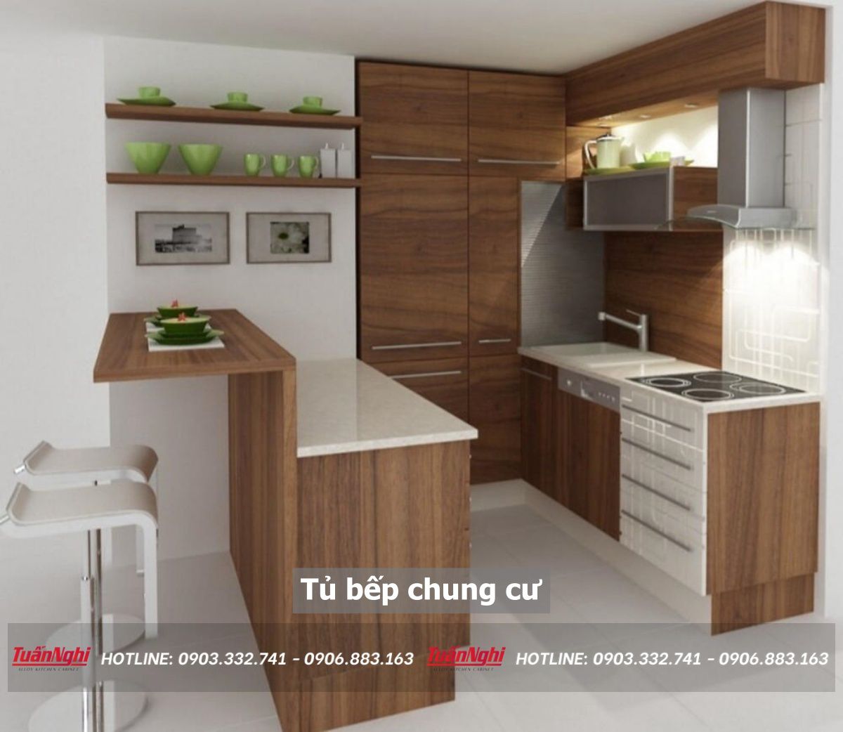 40+ Mẫu tủ bếp cho chung cư nhỏ hiện đại nhất 2023 110 tủ bếp chung cư