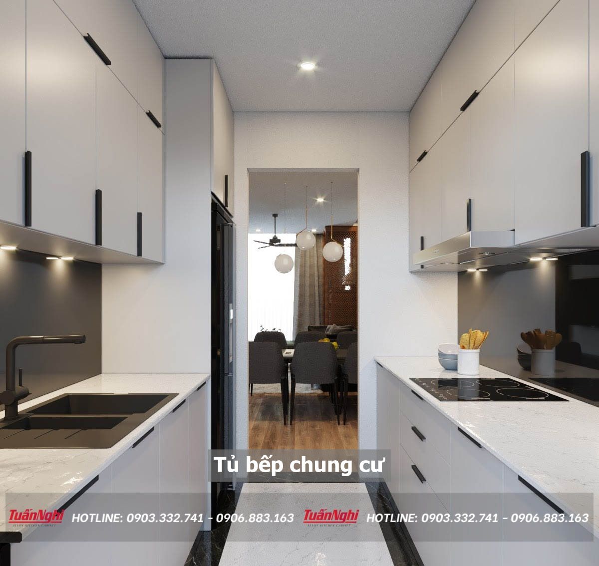 40+ Mẫu tủ bếp cho chung cư nhỏ hiện đại nhất 2023 111 tủ bếp chung cư