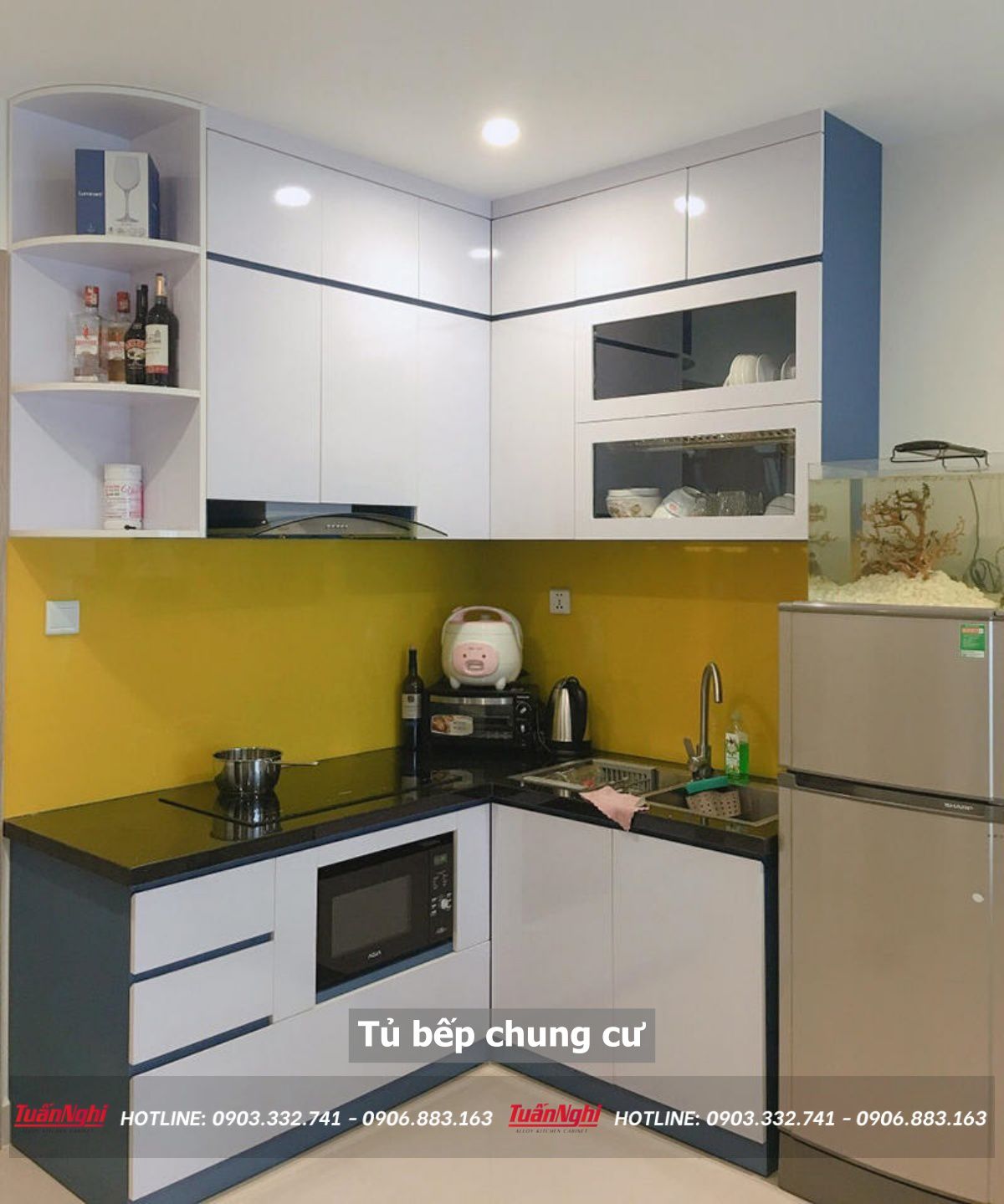 40+ Mẫu tủ bếp cho chung cư nhỏ hiện đại nhất 2023 135 tủ bếp chung cư