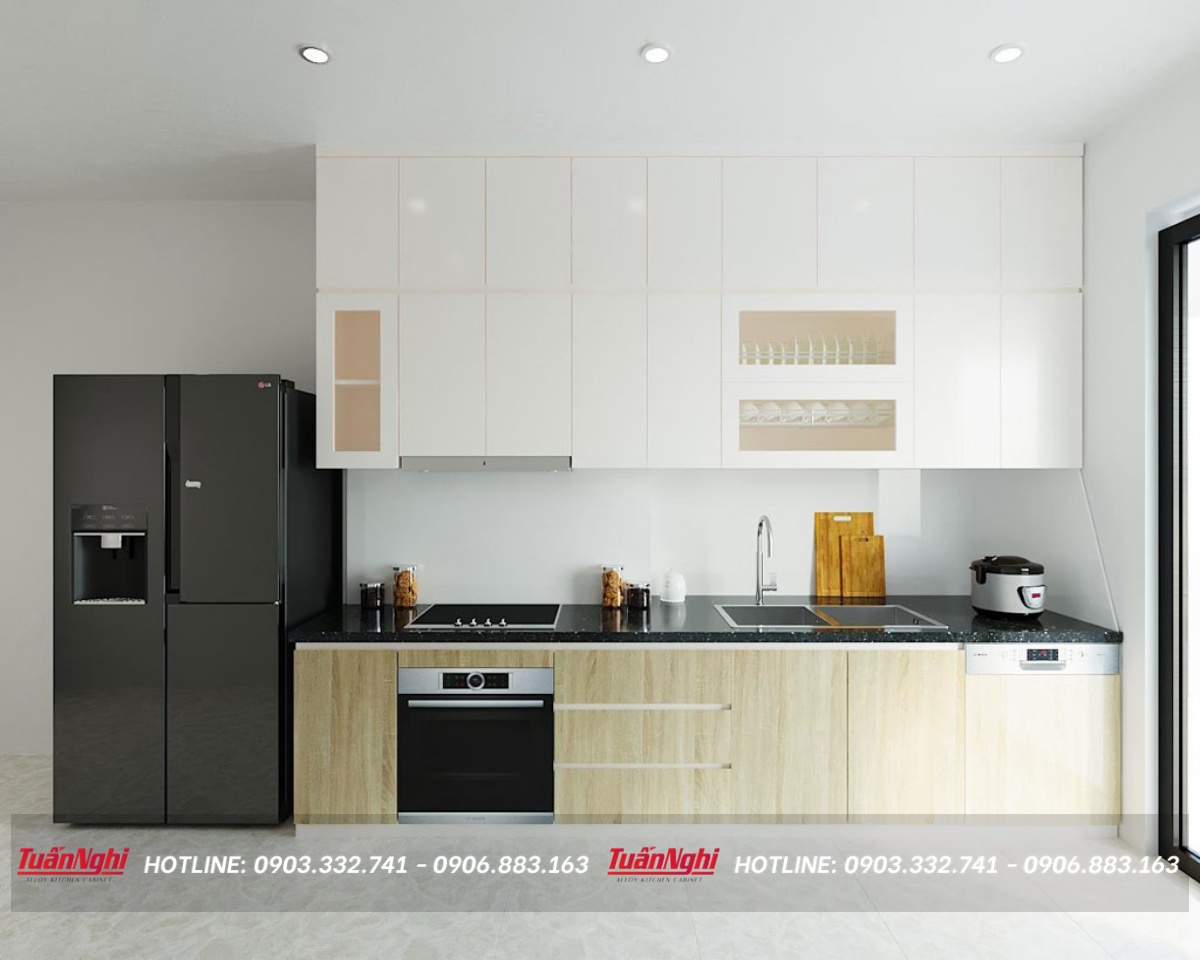 tủ bếp có bồn rửa