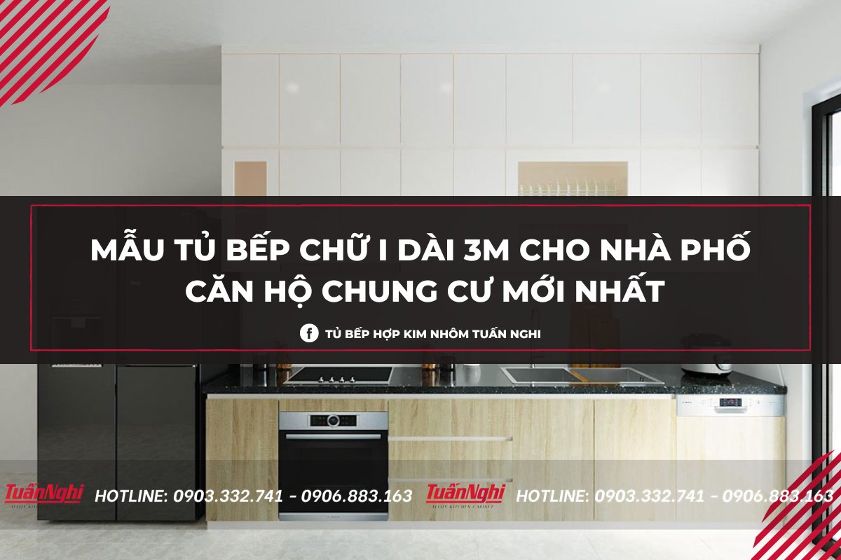 35+ Mẫu tủ bếp chữ i dài 3m đẹp cho không gian nhỏ 2023 