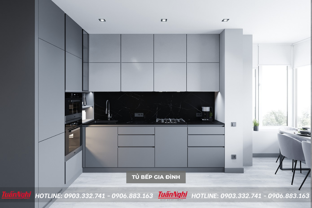 mẫu tủ bếp hình chữ L