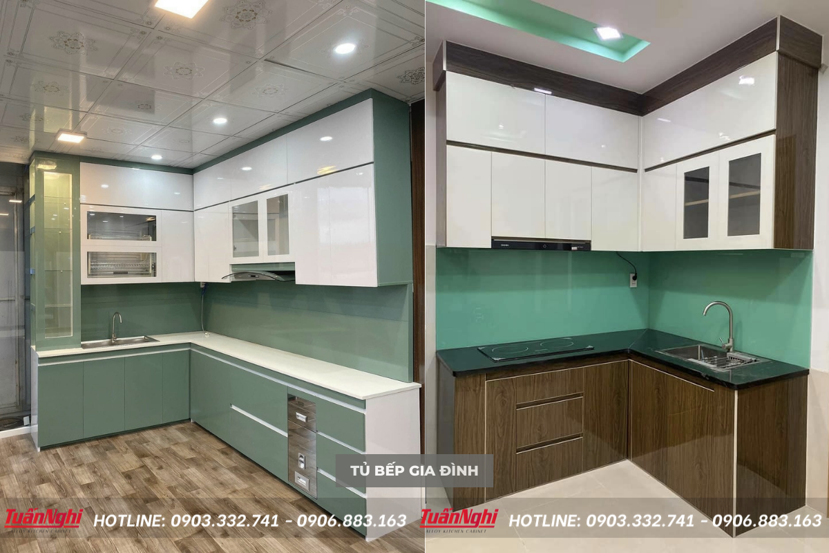 mẫu tủ bếp hình chữ L