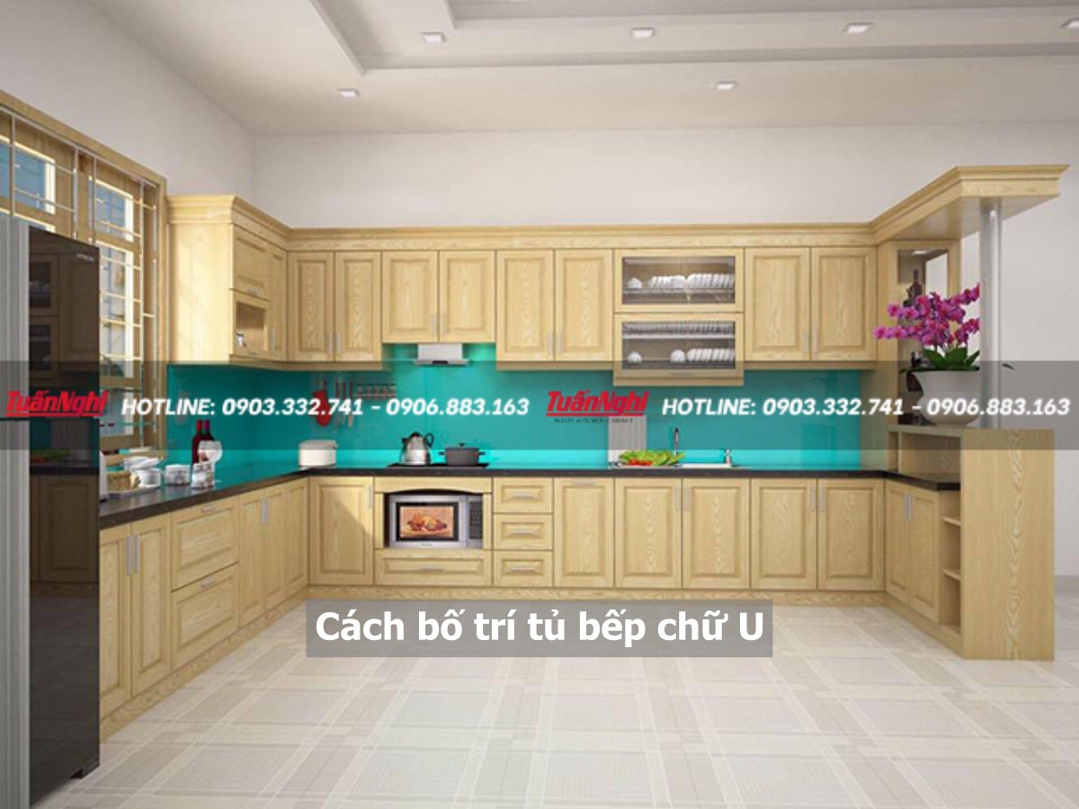 Cách bố trí tủ bếp chữ u