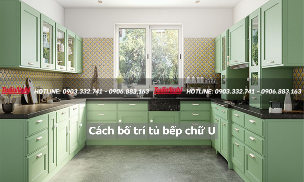 Cách bố trí tủ bếp chữ u