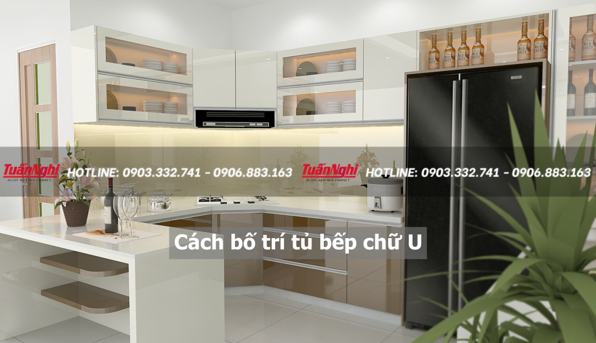 Cách bố trí tủ bếp chữ u