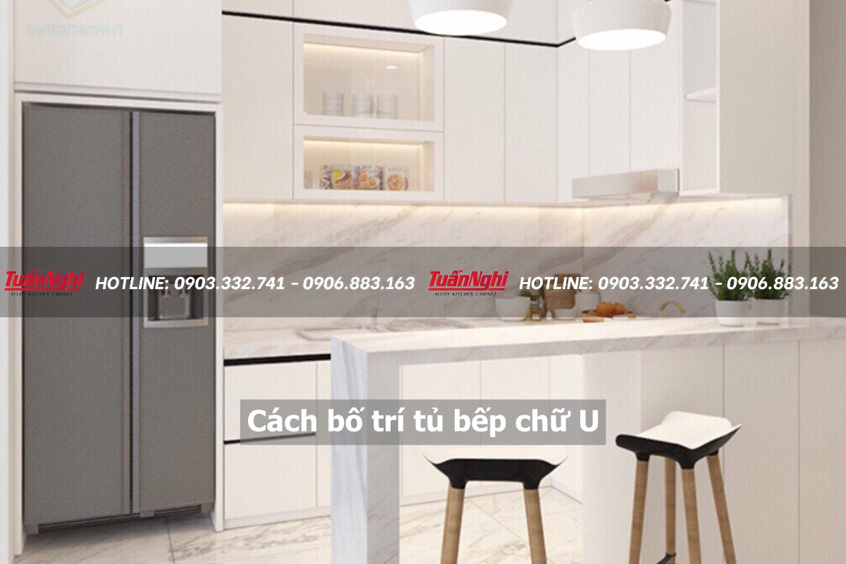 Cách bố trí tủ bếp chữ u