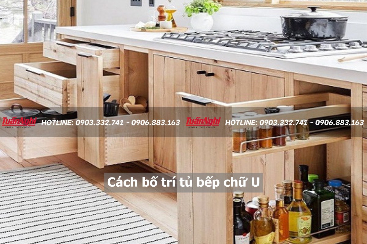 Cách bố trí tủ bếp chữ u