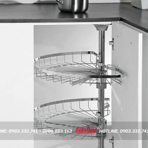 Mâm xoay inox nan tròn tiện dụng cho mọi căn bếp