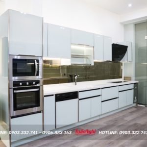 Tủ bếp chữ i hợp kim nhôm đơn giản TB87