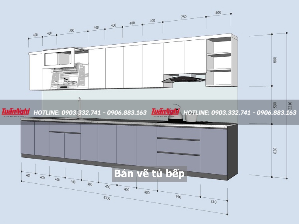 Bản vẽ tủ bếp