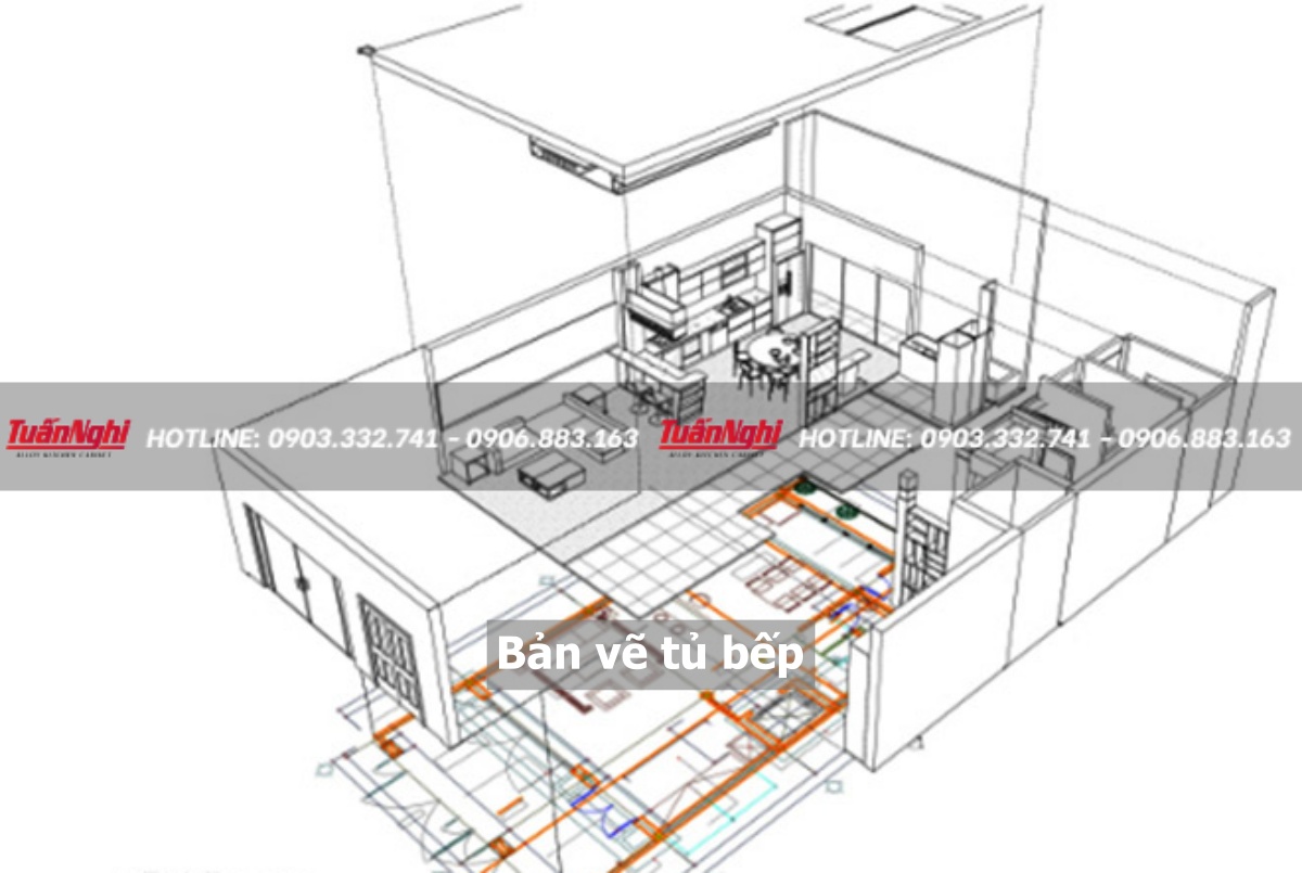 Bản vẽ tủ bếp
