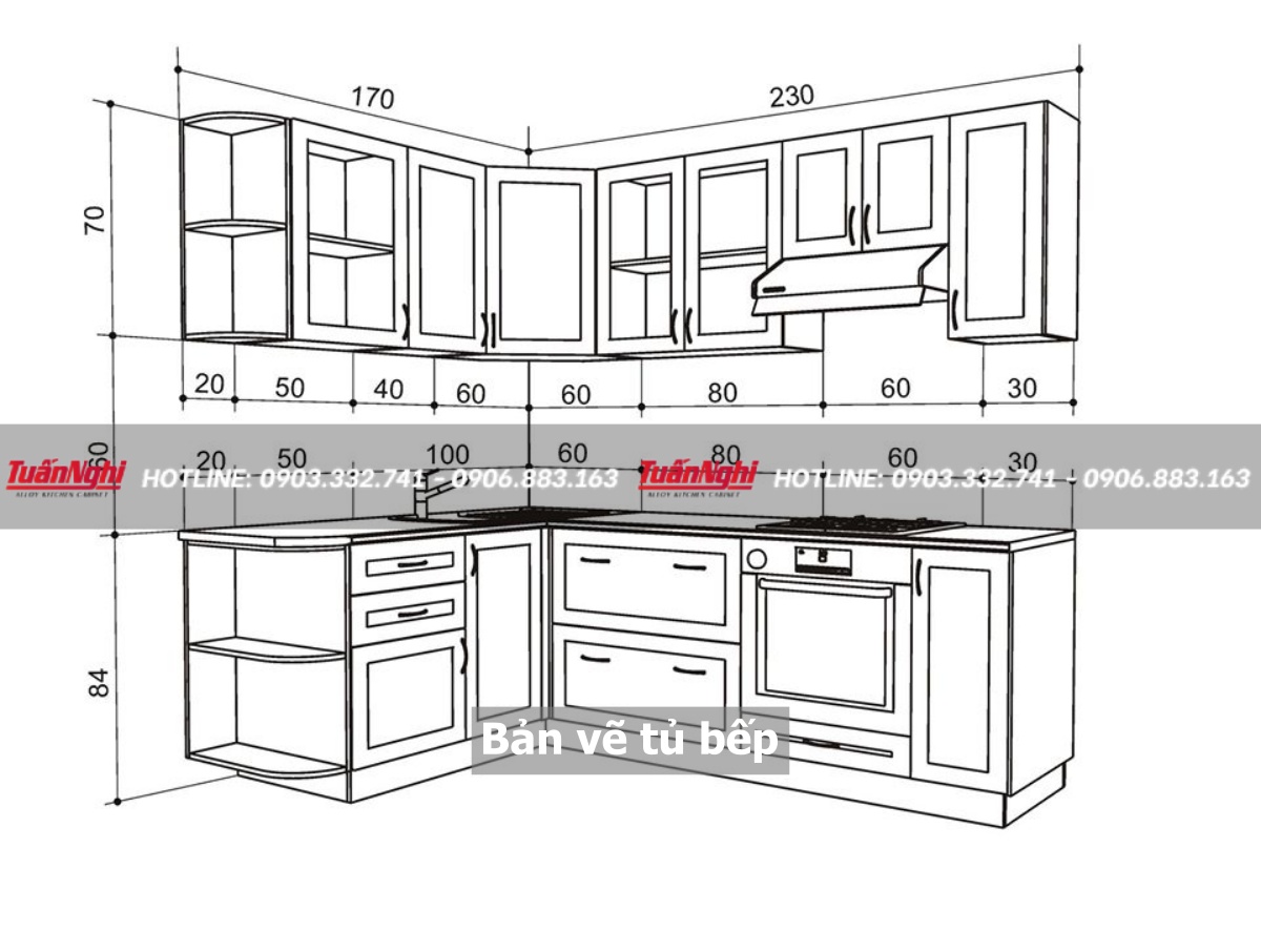 Bản vẽ tủ bếp