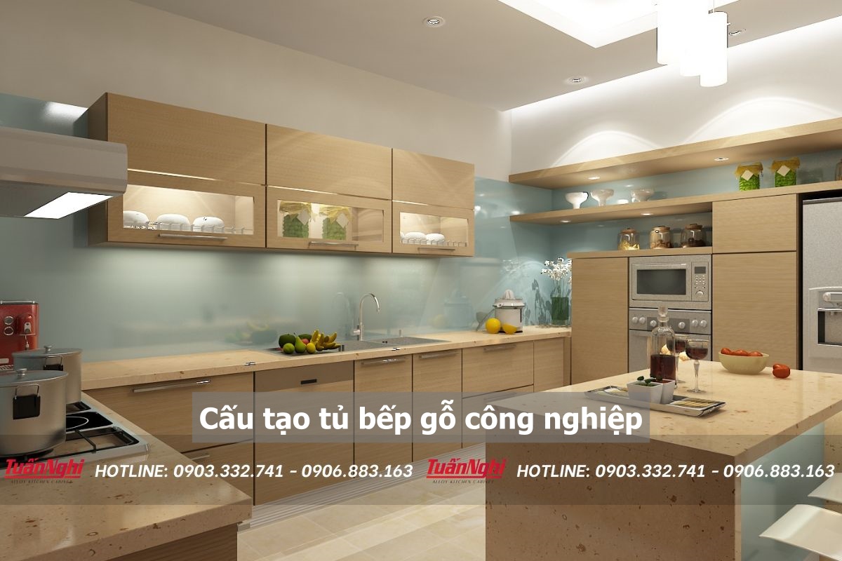 Cấu tạo tủ bếp gỗ công nghiệp