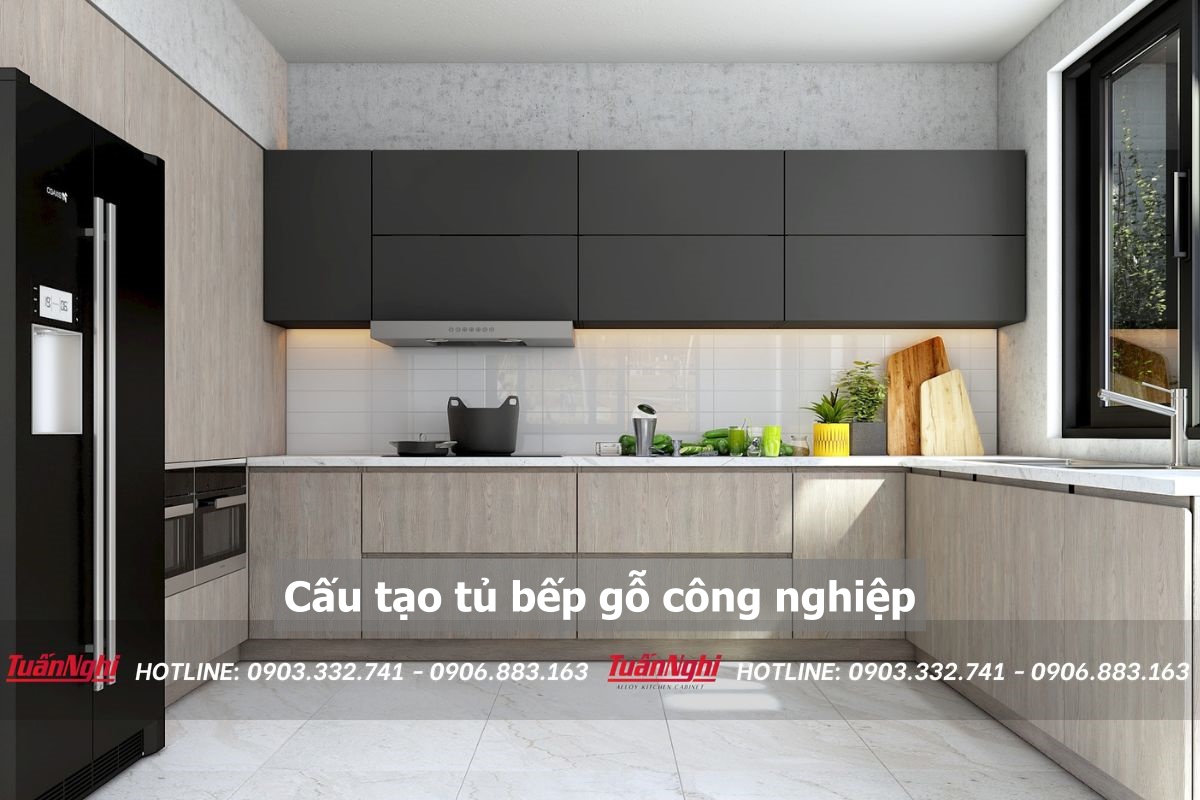 Cấu tạo tủ bếp gỗ công nghiệp