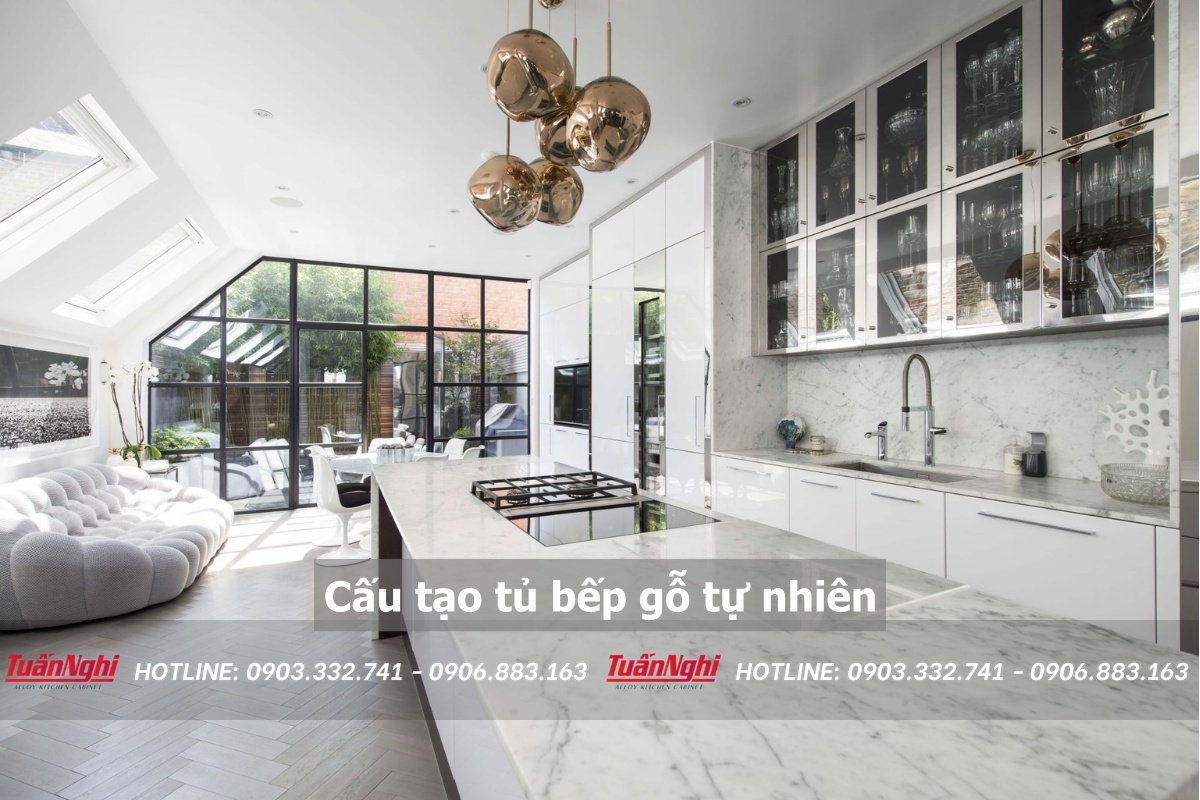 Cấu tạo tủ bếp gỗ tự nhiên