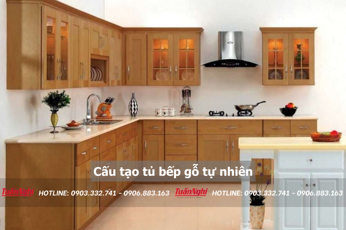 Cấu tạo tủ bếp gỗ tự nhiên