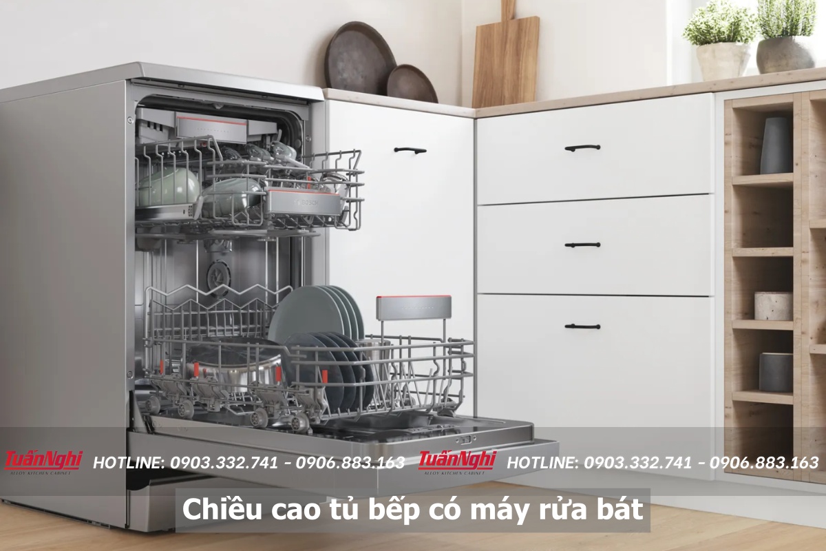 Kích Thước Chiều Cao Tủ Bếp Có Máy Rửa Bát - Tuấn Nghi 26 Chiều cao tủ bếp có máy rửa bát