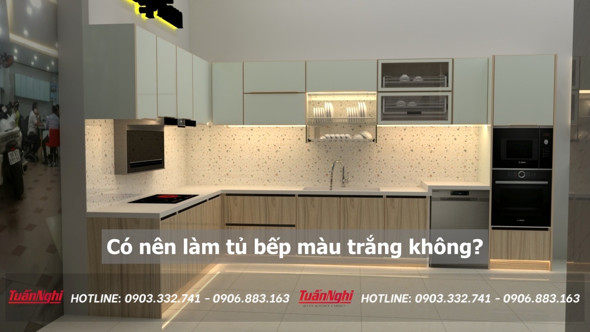Có nên làm tủ bếp màu trắng không