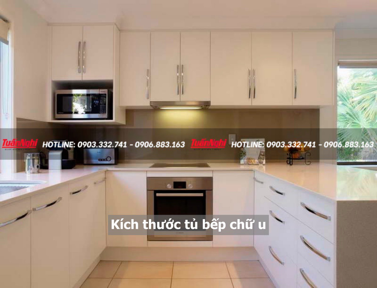 Kích thước tủ bếp chữ u