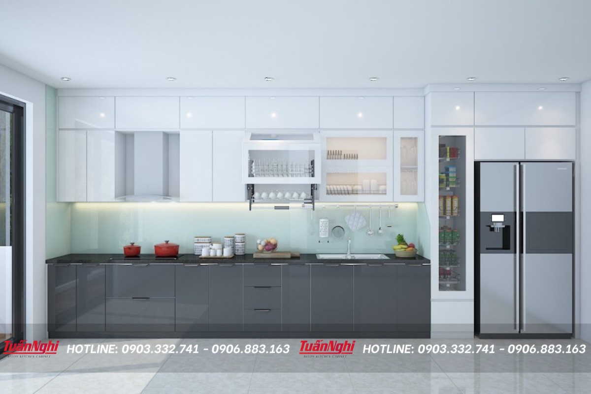 Tủ bếp chữ I hợp kim nhôm TB44 1 tb44