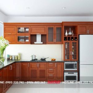 Tủ bếp chữ L hợp kim nhôm TB45