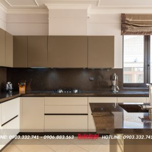 Tủ bếp chữ L hợp kim nhôm TB50