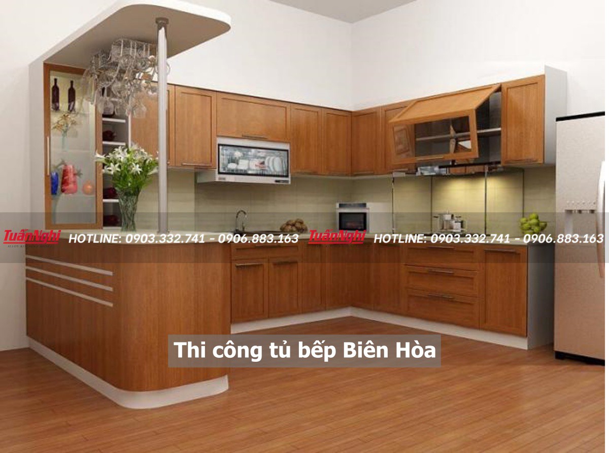 Thi công tủ bếp biên hòa