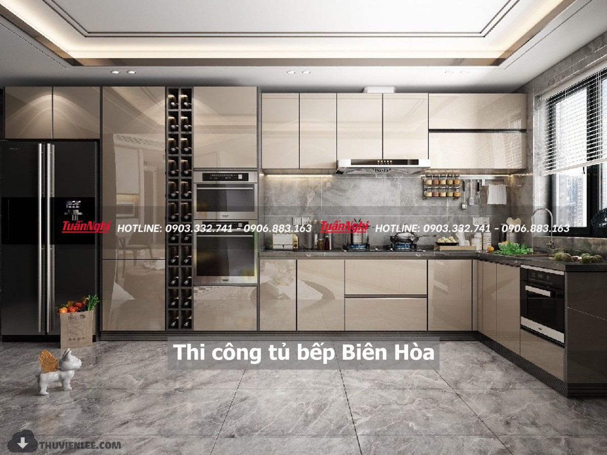 Thi công tủ bếp biên hòa