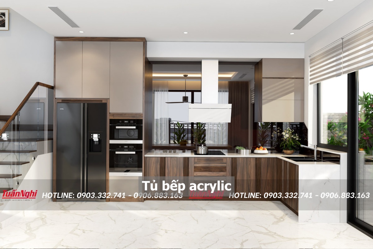 10+ Mẫu Tủ Bếp Acrylic Siêu Đẹp Hiện Đại Cao Cấp 2023 13 Tủ bếp acrylic