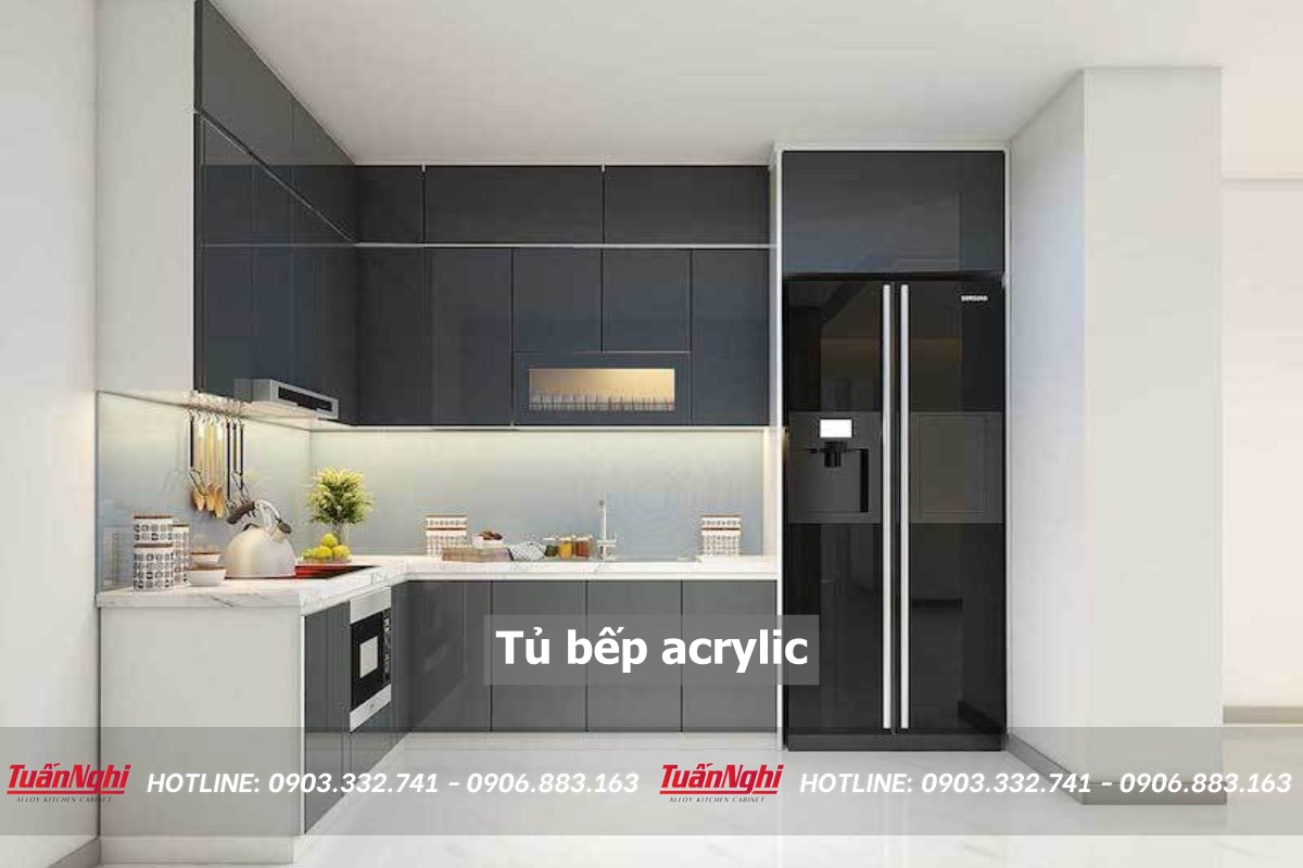 10+ Mẫu Tủ Bếp Acrylic Siêu Đẹp Hiện Đại Cao Cấp 2023 14 Tủ bếp acrylic