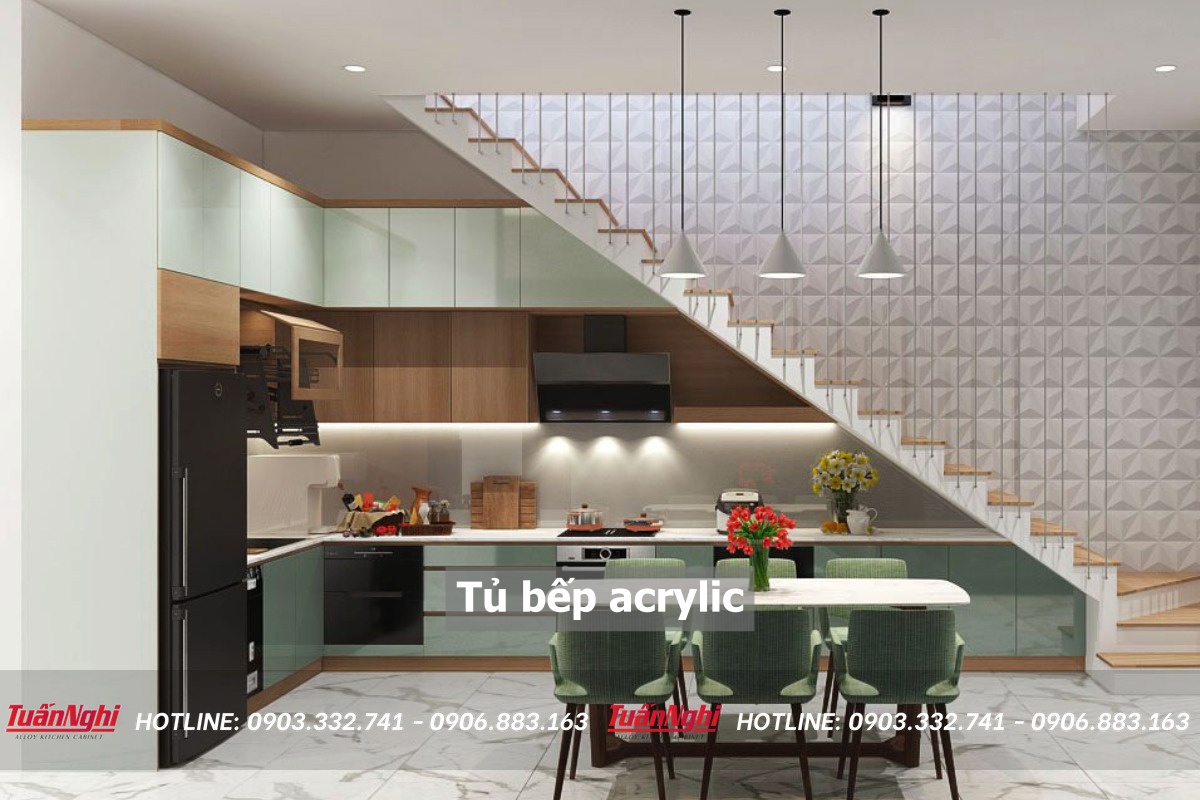 10+ Mẫu Tủ Bếp Acrylic Siêu Đẹp Hiện Đại Cao Cấp 2023 18 Tủ bếp acrylic