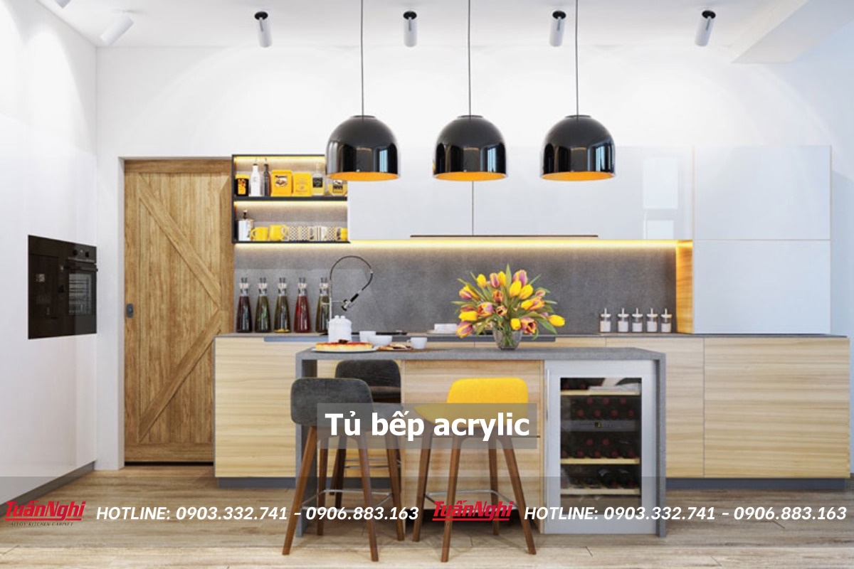 10+ Mẫu Tủ Bếp Acrylic Siêu Đẹp Hiện Đại Cao Cấp 2023 19 Tủ bếp acrylic