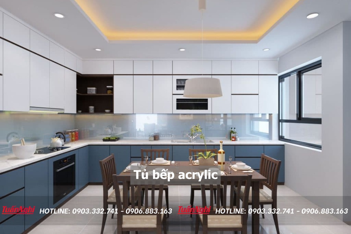 10+ Mẫu Tủ Bếp Acrylic Siêu Đẹp Hiện Đại Cao Cấp 2023 22 Tủ bếp acrylic