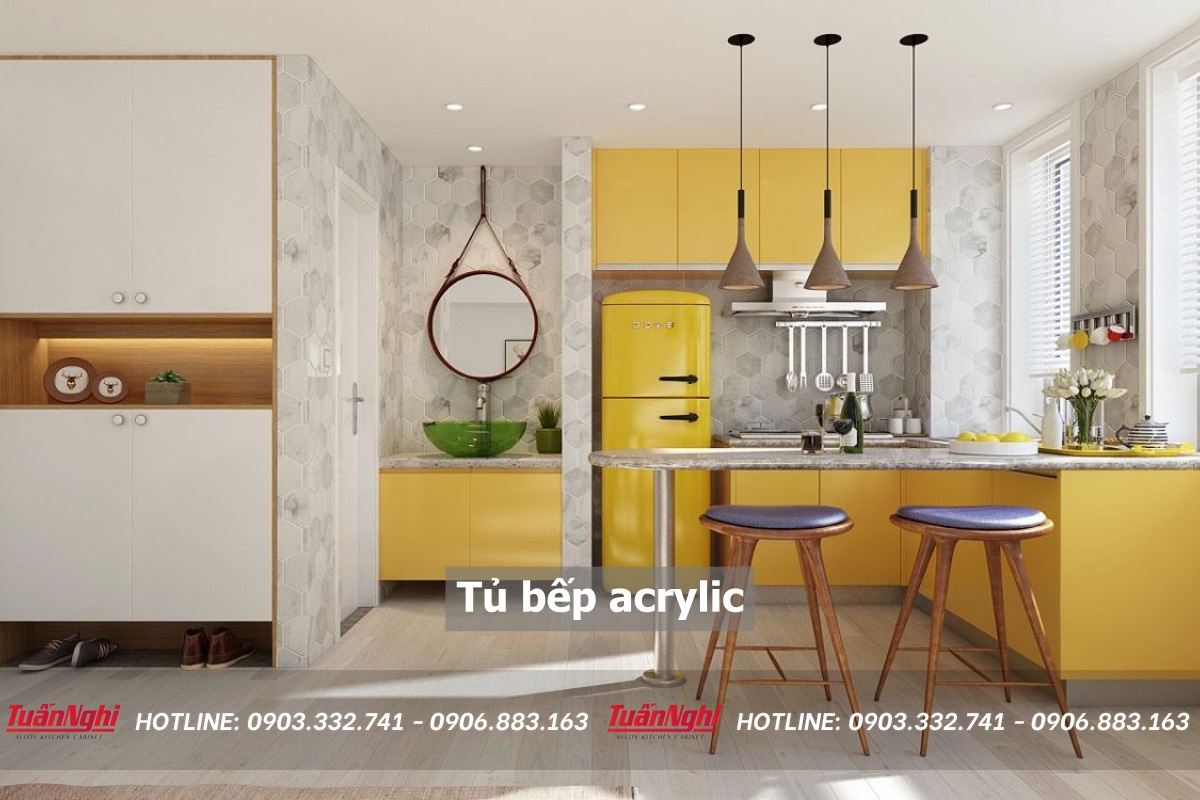 10+ Mẫu Tủ Bếp Acrylic Siêu Đẹp Hiện Đại Cao Cấp 2023 12 Tủ bếp acrylic