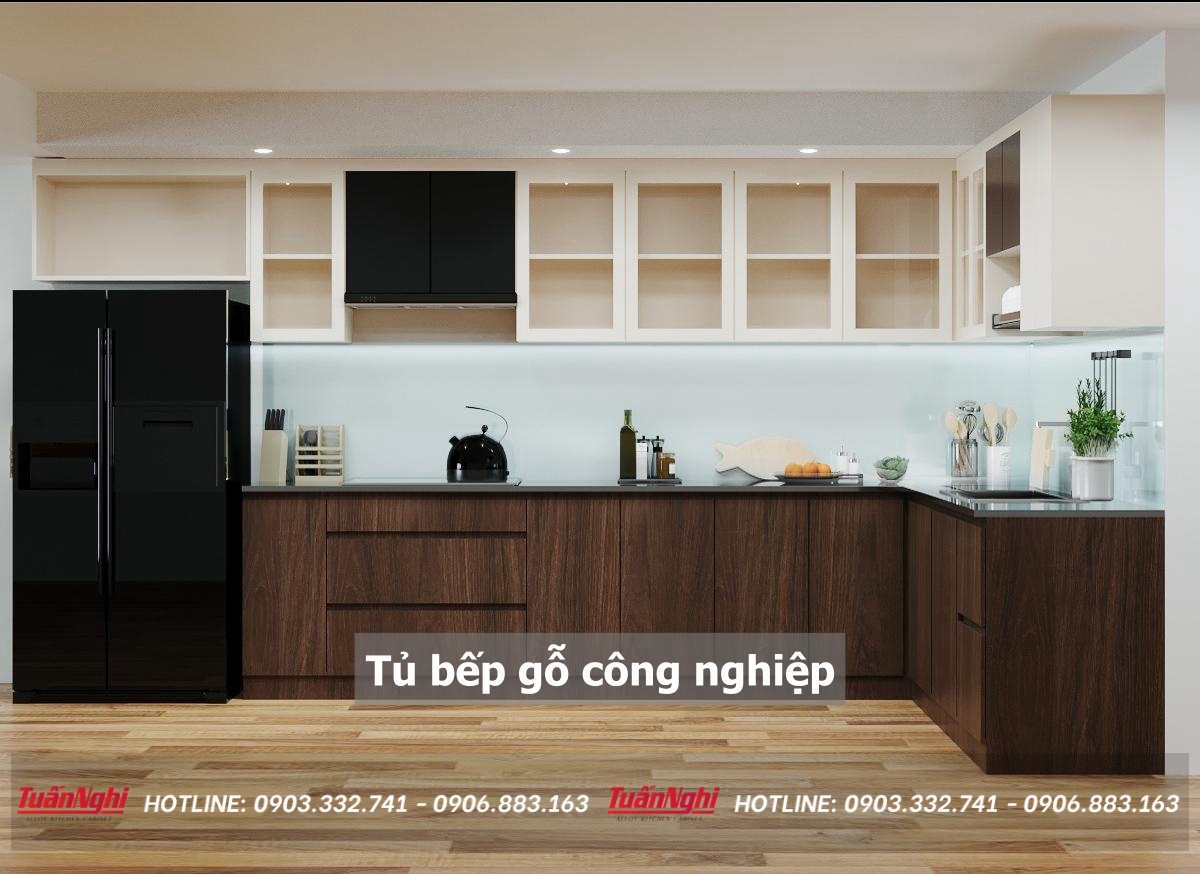 10+ Mẫu Tủ Bếp Gỗ Công Nghiệp Hiện Đại Kèm Báo Giá 2023 15 Tủ bếp gỗ công nghiệp