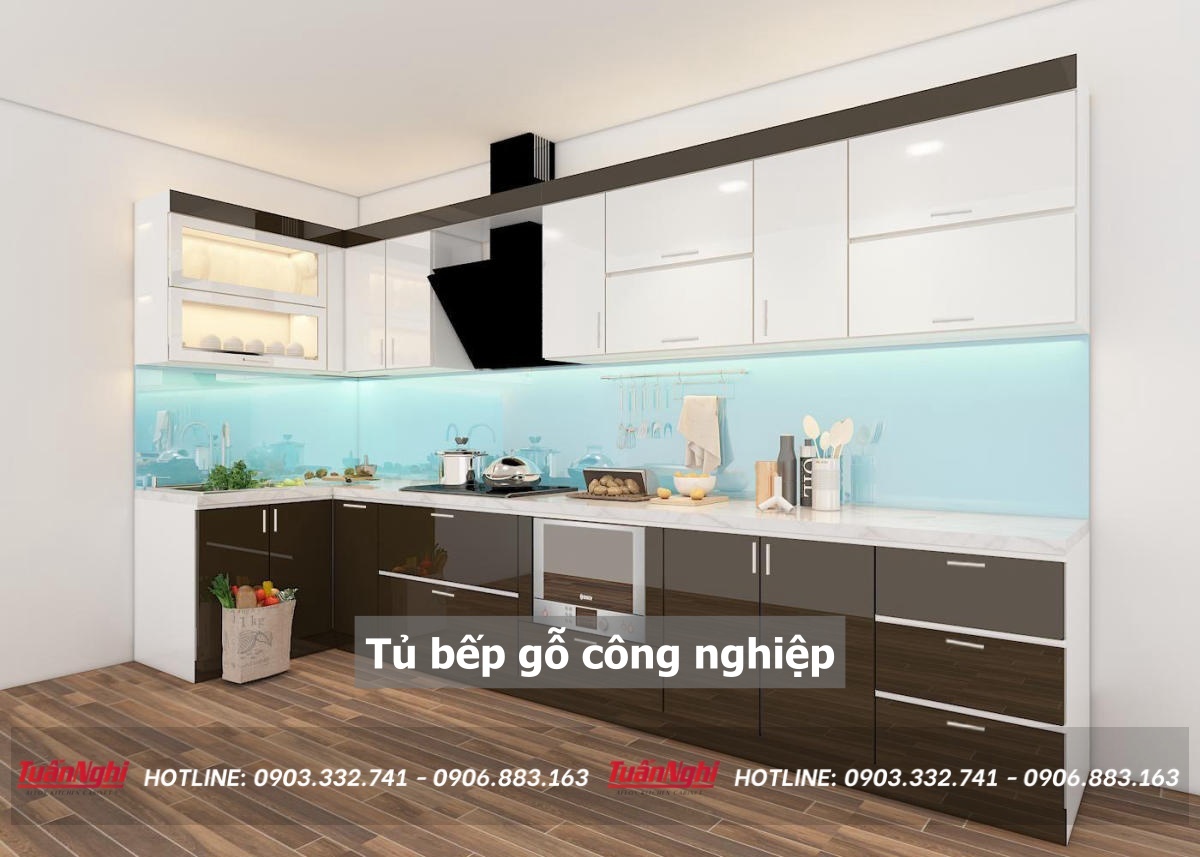 10+ Mẫu Tủ Bếp Gỗ Công Nghiệp Hiện Đại Kèm Báo Giá 2023 24 Tủ bếp gỗ công nghiệp