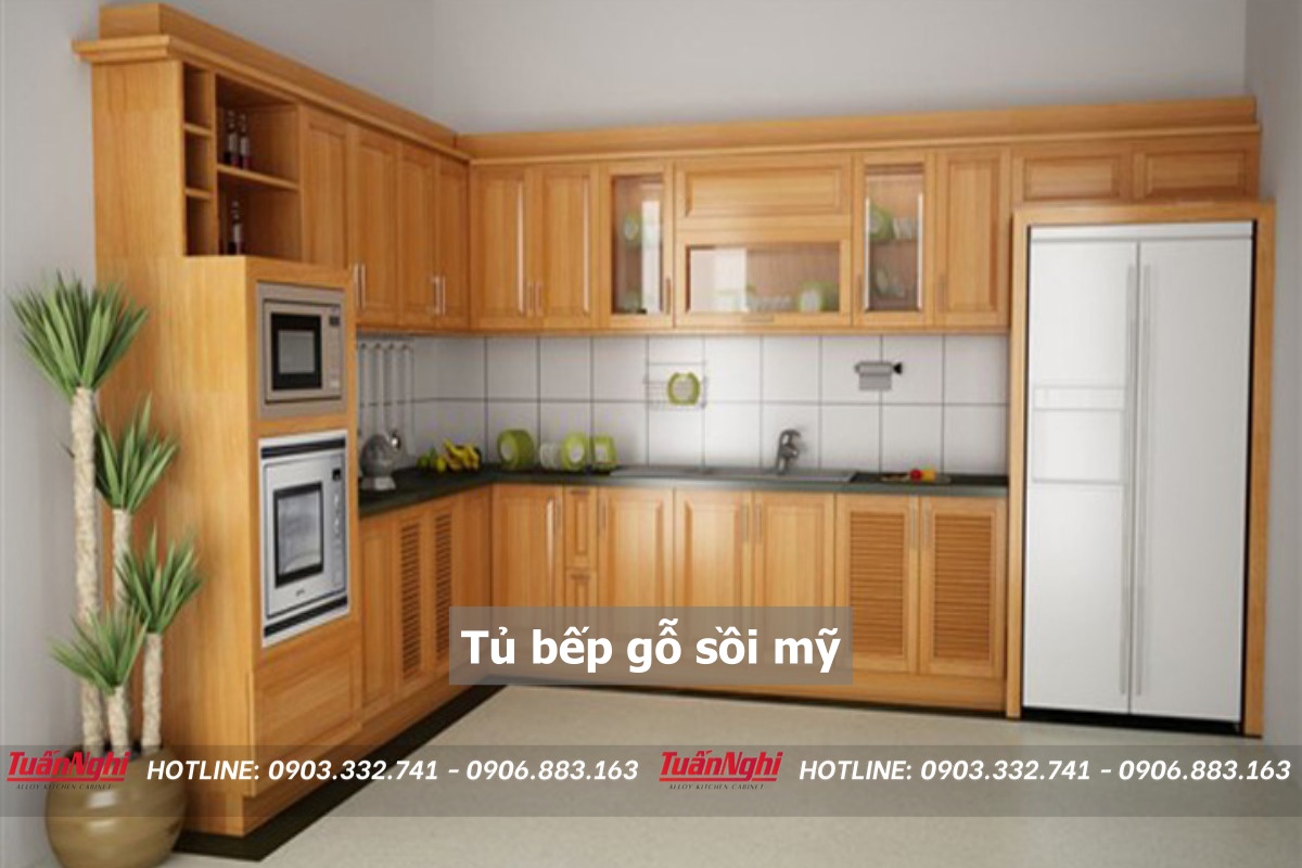 10+ Mẫu Tủ Bếp Gỗ Sồi Mỹ Đẹp Kèm Báo Giá Mới Nhất 2023 10 Tủ bếp gỗ sòi mỹ