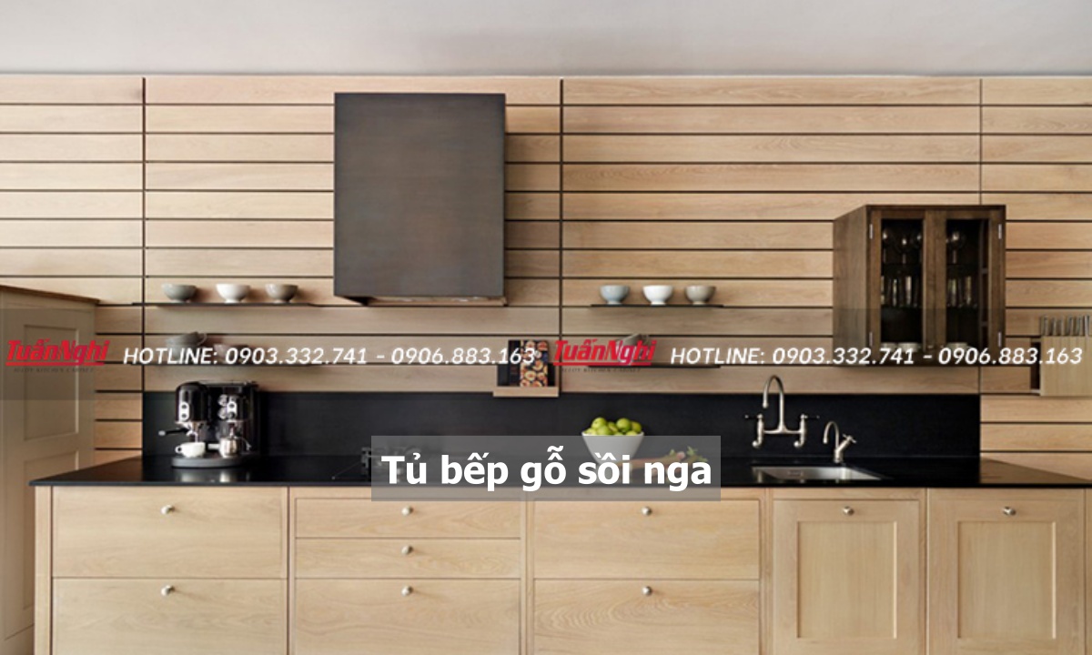 10+ Mẫu Tủ Bếp Gỗ Sồi Nga Hiện Đại Kèm Báo Giá 2023 11 Tủ bếp gỗ sòi nga