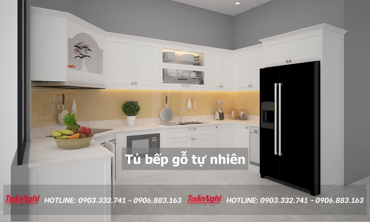 Tủ bếp gỗ tự nhiên