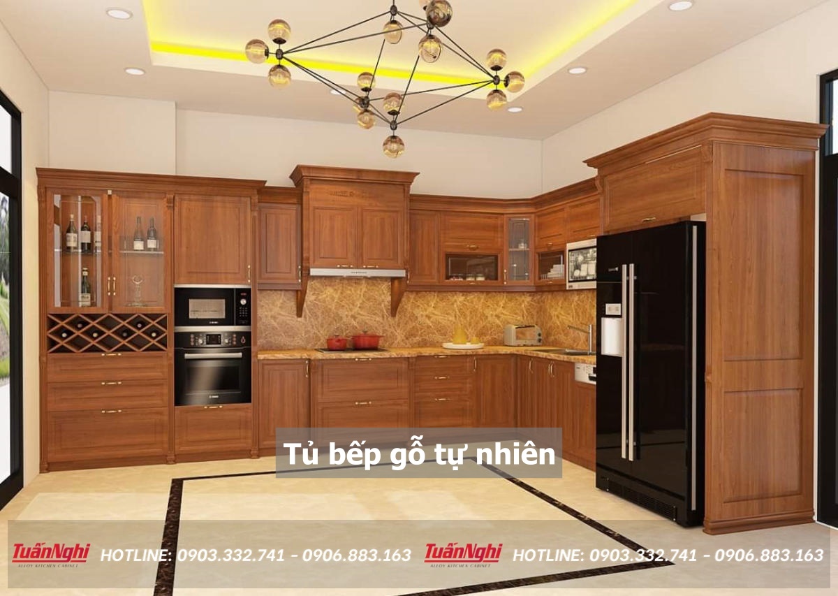 Tủ bếp gỗ tự nhiên