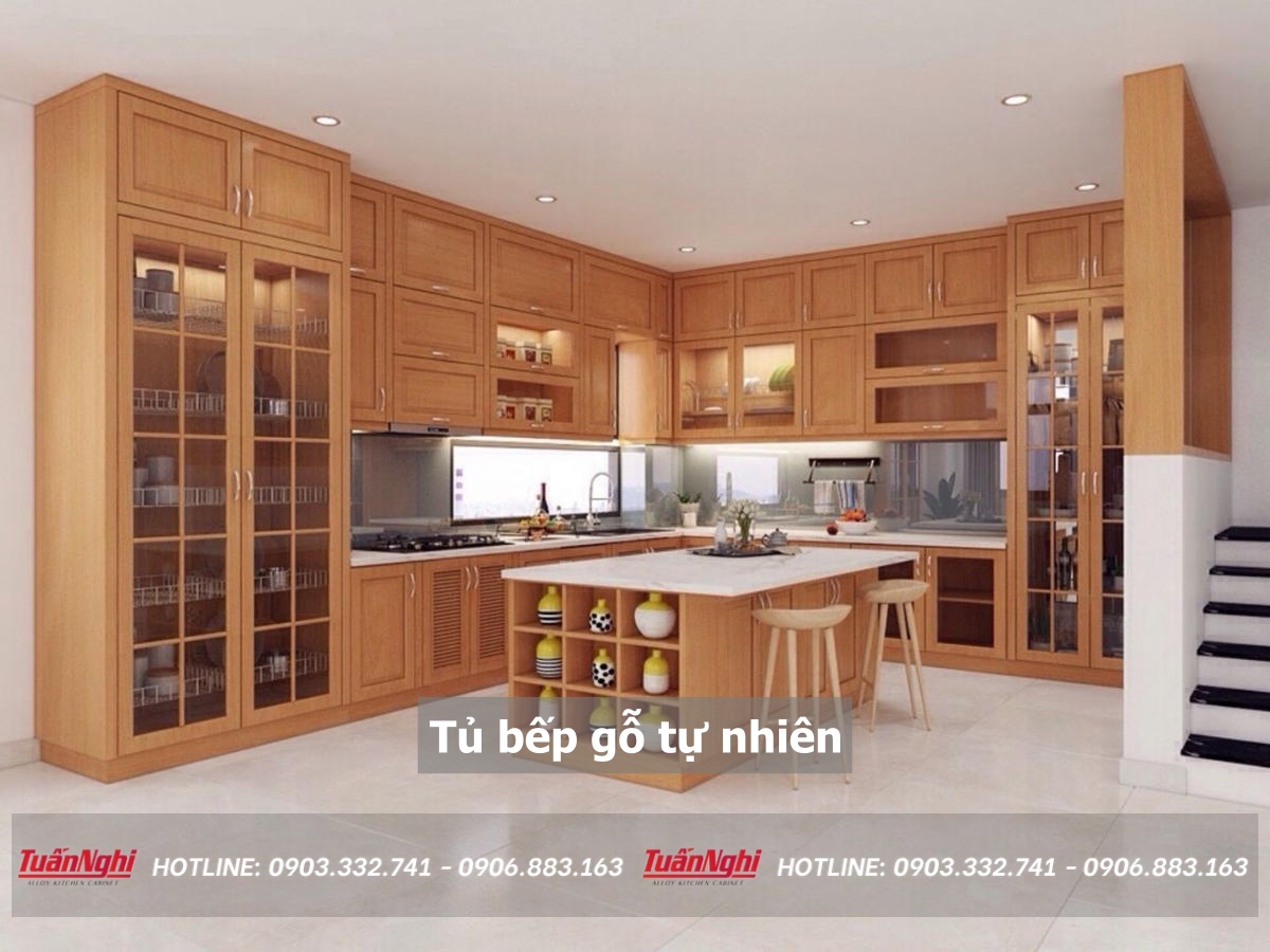 Tủ bếp gỗ tự nhiên